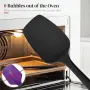 Комплект 3 силиконови шпатули, термоустойчиви до 315 °C, черни, снимка 5