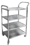 Метална количка за сервиране и отсервиране на склад-малка,голяма-3 или 4  нива, снимка 1