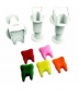 3 бр Зъб Зъбче резци с бутало резец форма пластмасови форми за фондан тесто сладки, снимка 1 - Форми - 36237825
