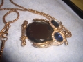 ПОЗЛАТЕНО КОЛИЕ МЕДАЛЬОН КРИСТАЛЕН БУХАЛ ВИНТИДЖ АРТ БИЖУ 24838, снимка 14