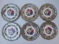 6 бр. калаени чинийки с порцеланови плочки, снимка 1