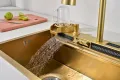 60см Златна мултифункционална кухненска мивка с двоен водопад, снимка 3