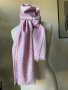 Бял шал с розова шарка, снимка 1 - Шалове - 40004348