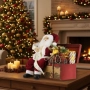Коледна фигура Дядо Коледа в Сандък с Подаръци, Звук и LED, снимка 2