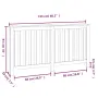 vidaXL Параван за радиатор 153x19x84 см борово дърво масив, снимка 8