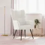 vidaXL Релаксиращ стол, кремавобял, кадифе, снимка 2