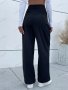 Дамски моден едноцветен ежедневен панталон с висока талия - 023 , снимка 4