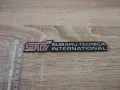 Subaru STI емблема черно с червено, снимка 3