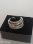 Красив сребърен пръстен обсипан с камъни  #Б1S

