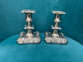 🕯️👑✨ Rococo Revival — Истинско английско съкровище, посребрени свещници (около 1900–1920 г.), снимка 1