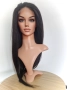 Черна перука от микс естествен косъм и примеси 70 см с Lace 4×4, снимка 3