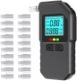 Нов Портативен алкотестер с LCD дисплей, висока точност и 20 накрайника, снимка 1