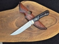 Ръчно изработен ловен нож с кожена кания LN424, снимка 1