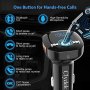 Clydek Bluetooth V5.0 FM трансмитер, Волтметър, Hand-Free 2x USB, QC3.0, USB и TF карта, снимка 6
