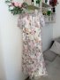 Разкошна нова  дълга елегантна феерична рокля флорален принт нежни цветя волани къдри , снимка 6