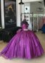 Бална рокля тип Принцеса в цвят циклама 