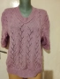 Нова ДАМСКА ПЛЕТЕНА БЛУЗА с къс ръкав - размер XL, снимка 2