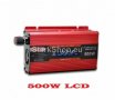 Инвертор UKC с дисплей 12V – 220V 500W, снимка 2