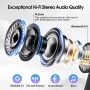 QXUFV Безжични слушалки, Bluetooth 5.4, Многофункционални слушалки с тъчскрийн, снимка 5
