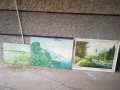 Продавам 3 броя ръчно рисувани маслени картини "Пейзажи", снимка 1 - Антикварни и старинни предмети - 34376223