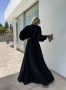 Черна рокля сатен, снимка 3