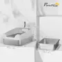 PawHut Котешка тоалетна от неръждаема стомана, снимка 6