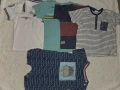 Лот от 4 Летни Тениски и 1 Гащеризонче - 9-12м, снимка 1