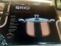 Тенджера със стъклен капак Brio Copper Collection - 22 см, снимка 1