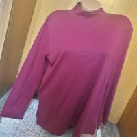 Ново Цикламено памучно поло ХЛ, снимка 1 - Блузи с дълъг ръкав и пуловери - 34627404