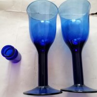 Сини чаши за вино , снимка 1 - Чаши - 35968914
