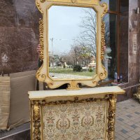 Италианска барокова конзола с огледало 017, снимка 1 - Огледала - 39827690