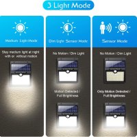 Соларни лампи за със сензор за движение 4 бр. VOOE, снимка 6 - Соларни лампи - 40296873