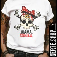 Дамска тениска с щампа MAMA CRIMINAL, снимка 1 - Тениски - 40900713