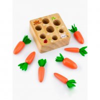 Дървен сортер с моркови, снимка 8 - Образователни игри - 35915704