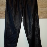 кожен панталон с връзки на ластик марка New Look, снимка 1 - Панталони - 35811311