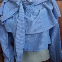 Елегантна къса блузка , снимка 1 - Блузи с дълъг ръкав и пуловери - 42389474
