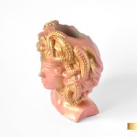 Декоративна саксия с форма на глава на Горгона Медуза / Подарък за жена / Саксия гръцка богиня, снимка 4 - Саксии и кашпи - 40522623