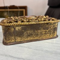 Стара бронзова кутия за бижута с порцеланова плочка Fragonard. №3829, снимка 9 - Колекции - 40465622