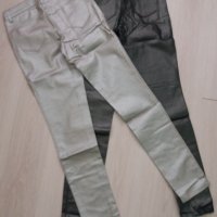 Спортно-елегантни панталони в перлен златист и черен цвят, снимка 3 - Панталони - 41900281
