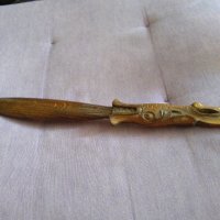 Нож писмо дървен ръчна изработка 290мм, снимка 1 - Колекции - 41577727