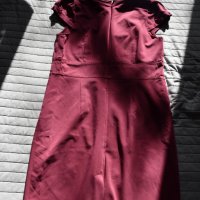 Елегантна права рокля, размер 52, снимка 4 - Рокли - 39481861