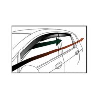 Ветробрани Външни Черни за Пежо Peugeot 307/308 2000 - 2014 Предни и Задни Комплект 4 броя, снимка 4 - Аксесоари и консумативи - 40732004