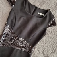Елегантна черна рокля , снимка 2 - Рокли - 44451353