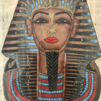 Египетски папирус с изображение на Клеопатра, рамкиран, за стъкло, снимка 2 - Пана - 36246368