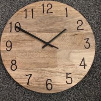 Нов декоративен дървен стенен часовник ретро дизайн безшумен стена дом офис, снимка 10 - Други стоки за дома - 41246851
