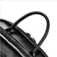 Дамска чанта-раница Angel Black Естествена кожа, снимка 9 - Чанти - 40585091