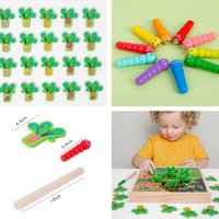 Дървена играчка Градински зеленчуци - Игра за улавяне на буболечки, снимка 7 - Образователни игри - 41646299