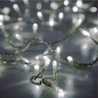 Коледни лампички Завеса, 360 LED, Студено бяло, Прозрачен кабел, С програми, снимка 2 - Лед осветление - 42734871