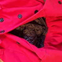 Червено палто с качулка , снимка 2 - Якета - 39551055