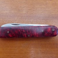 Джобно ножче 2 инструмента с виличка червено с калъф, снимка 7 - Антикварни и старинни предмети - 44439022